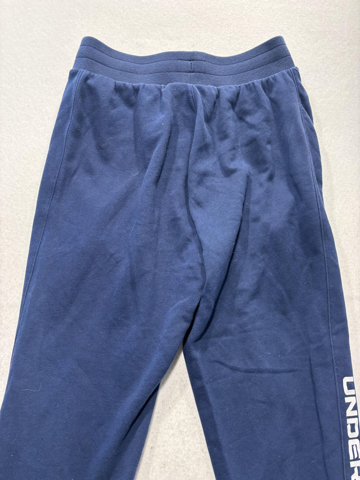 Under Armour ColdGear Sweatpants Mens Medium Blue Fleece Elastic Waist Logo