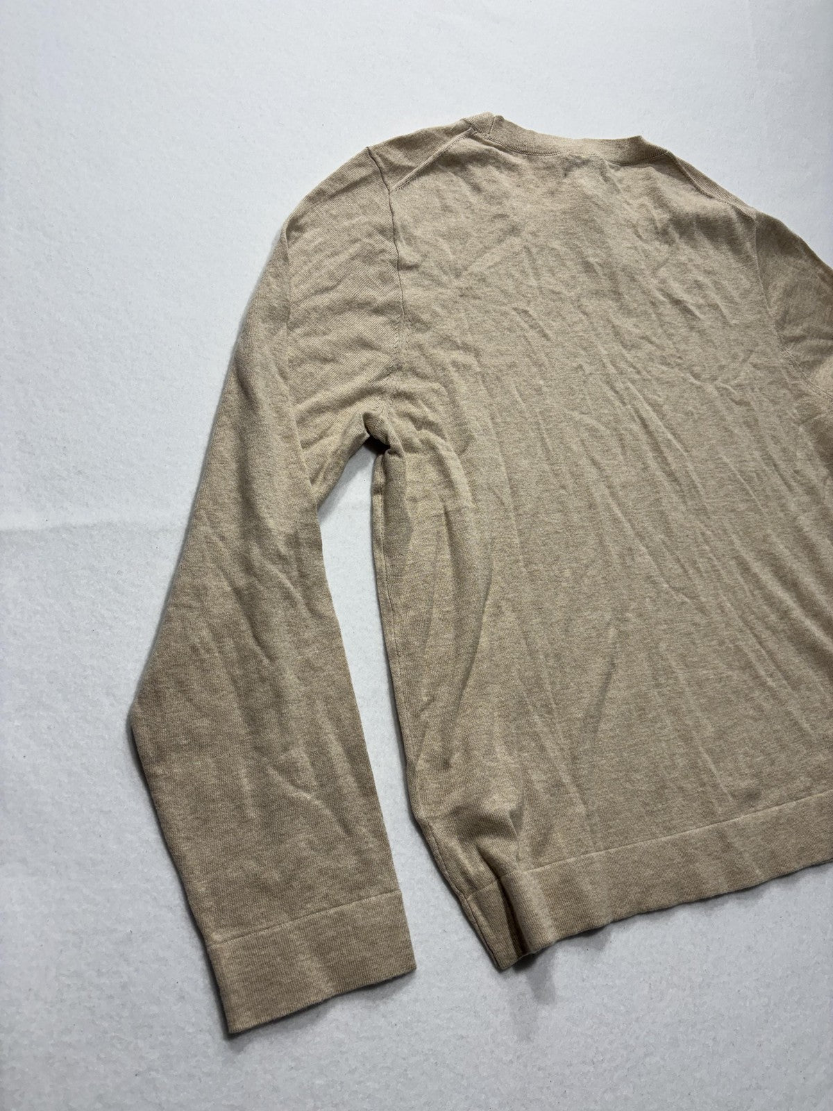 J.Crew Teddie Sweater Womens 2X Plus Beige Knit Crew Long Sleeve Pullover