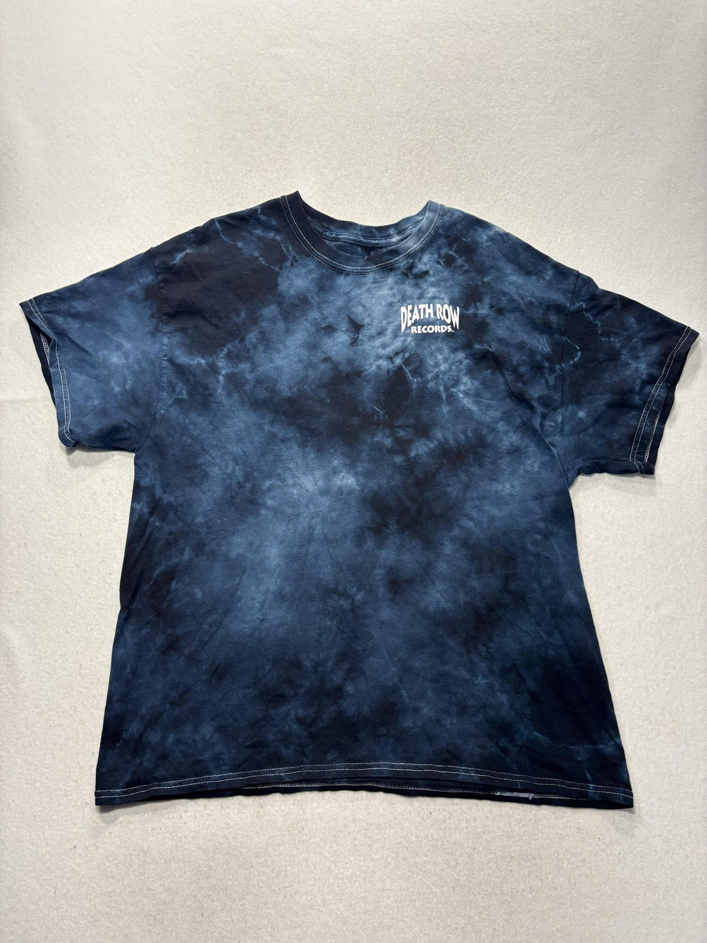 Death Row Records Shirt Mens XL Blue Tie Dye Logo Graphic Tee Hip Hop Rap