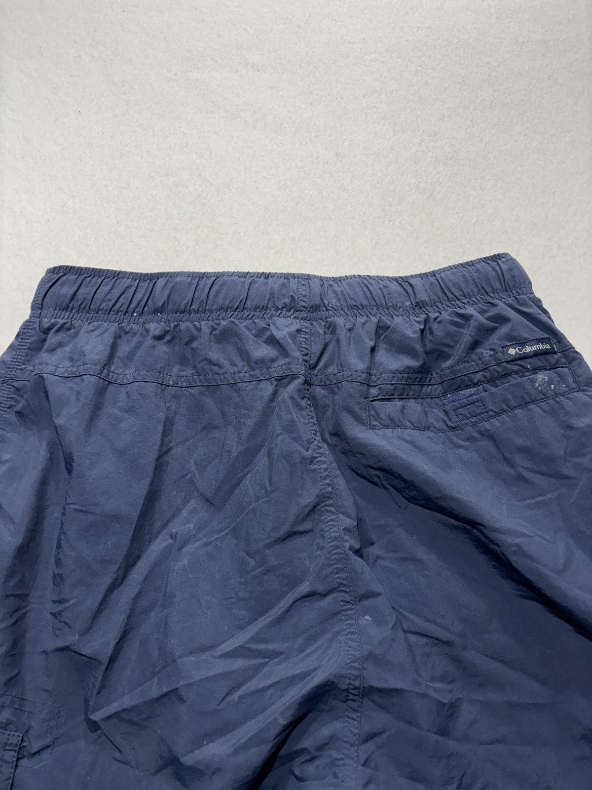 Columbia Swim Shorts Mens Medium Blue Elastic Waist Quick Dry Lined Pockets