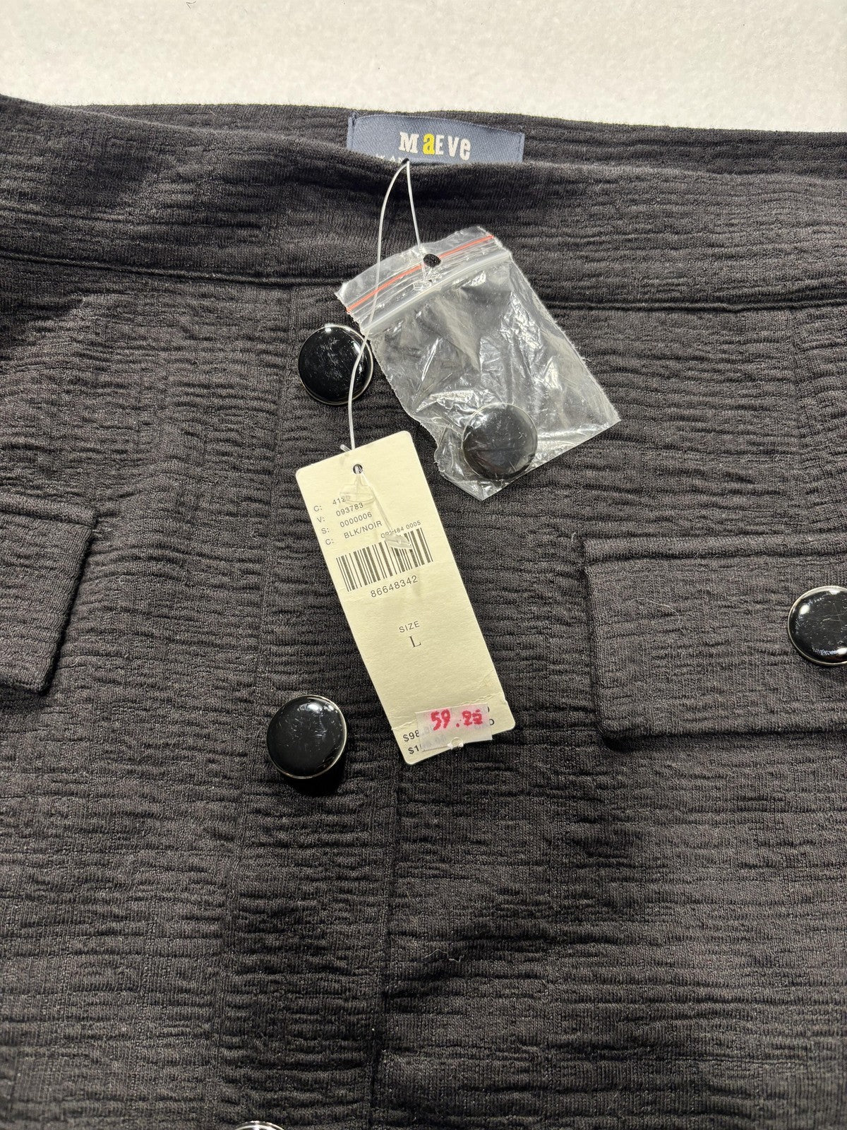 Maeve Skirt Womens Large Gray Textured Button Front A Line Mini Anthropologie