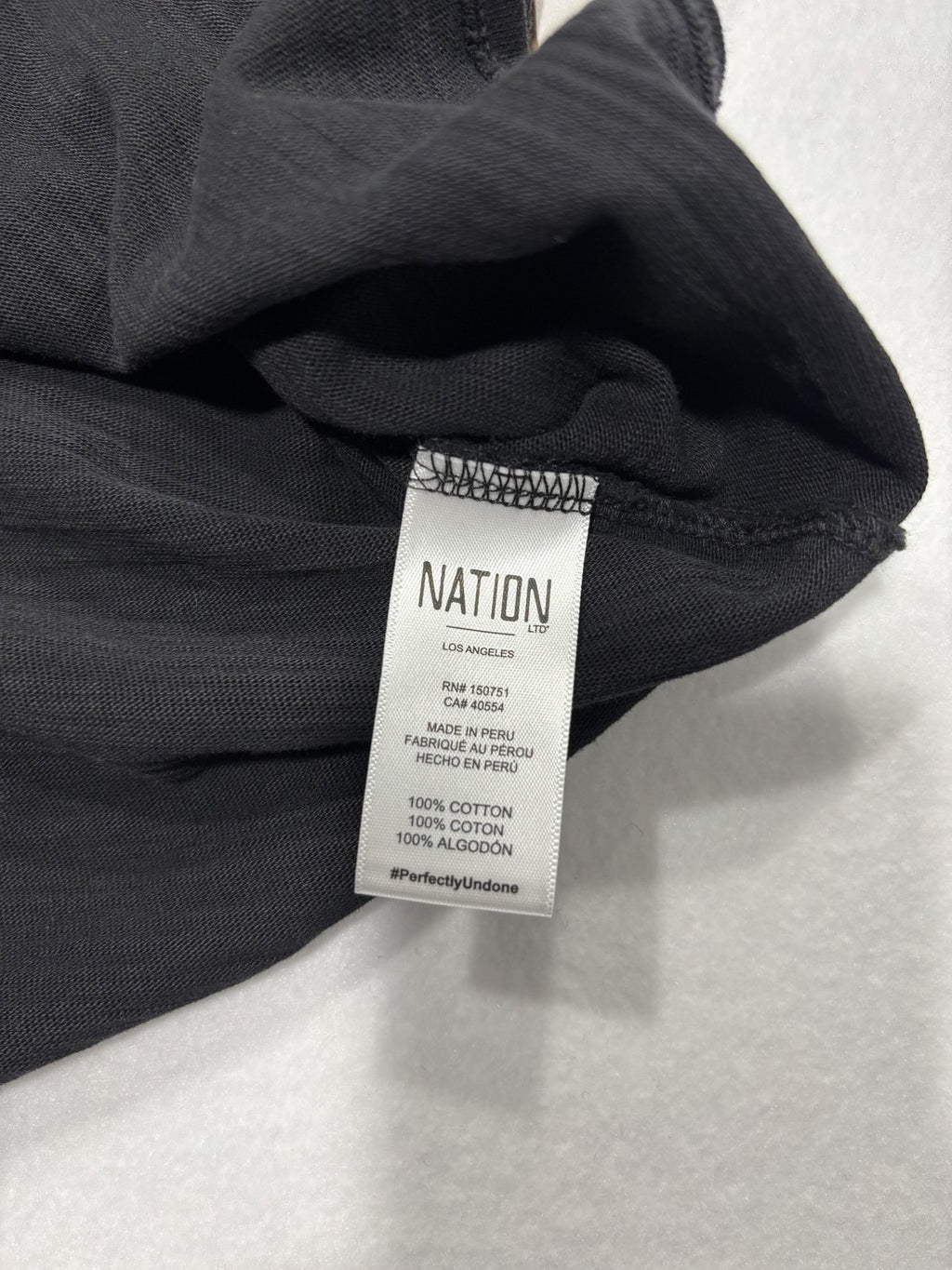 Nation LTD Button Up Shirt Womens Medium Black Puff Sleeve Cotton Collared Top