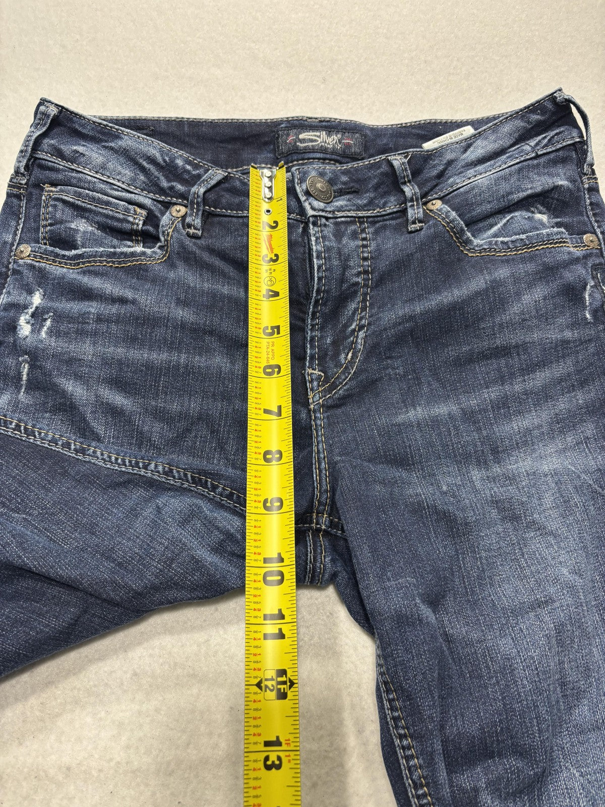 Silver Jeans Co Avery Ankle Skinny Jeans Womens 28 Blue Distressed 29x27