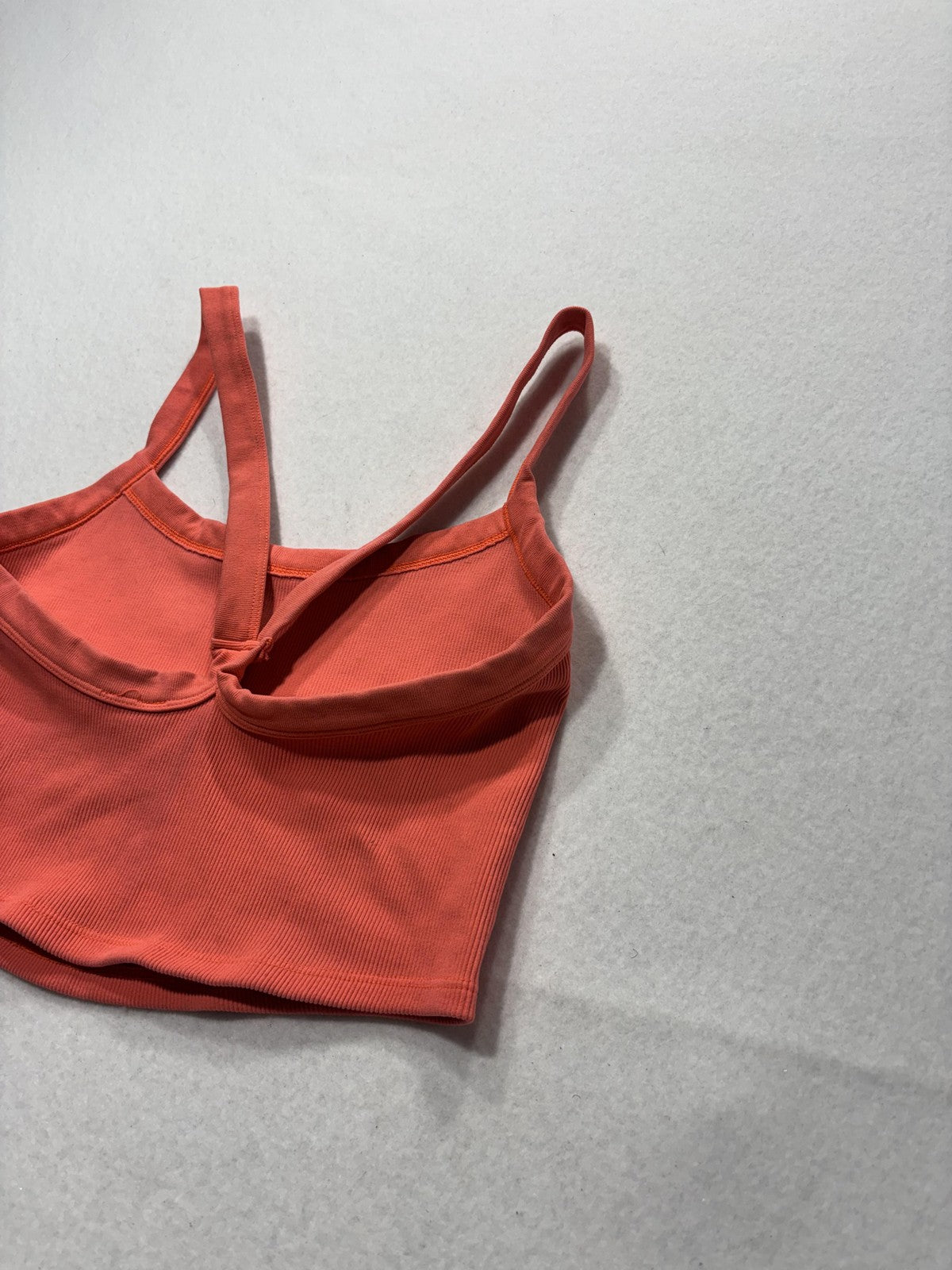 Jp Movement Tank Top Girls Medium Orange Ribbed Scoop Neck Athletic Stretch