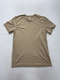 Bella + Canvas Shirt Mens Medium Beige Crew Neck Short Sleeve Basic Tee Casual