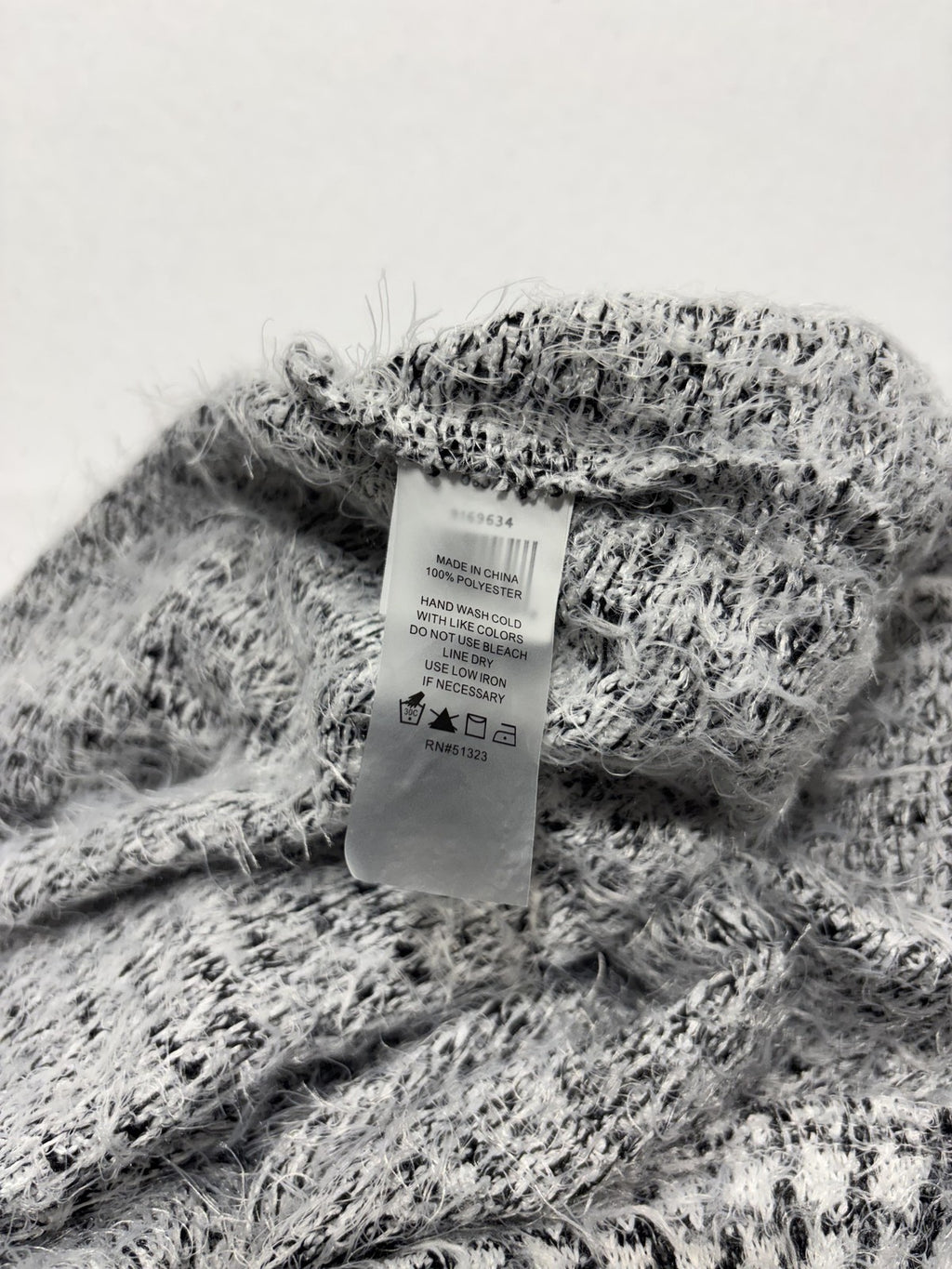 Vince Camuto Sweater Womens Medium Gray Waffle Knit Crew Long Sleeve Pullover