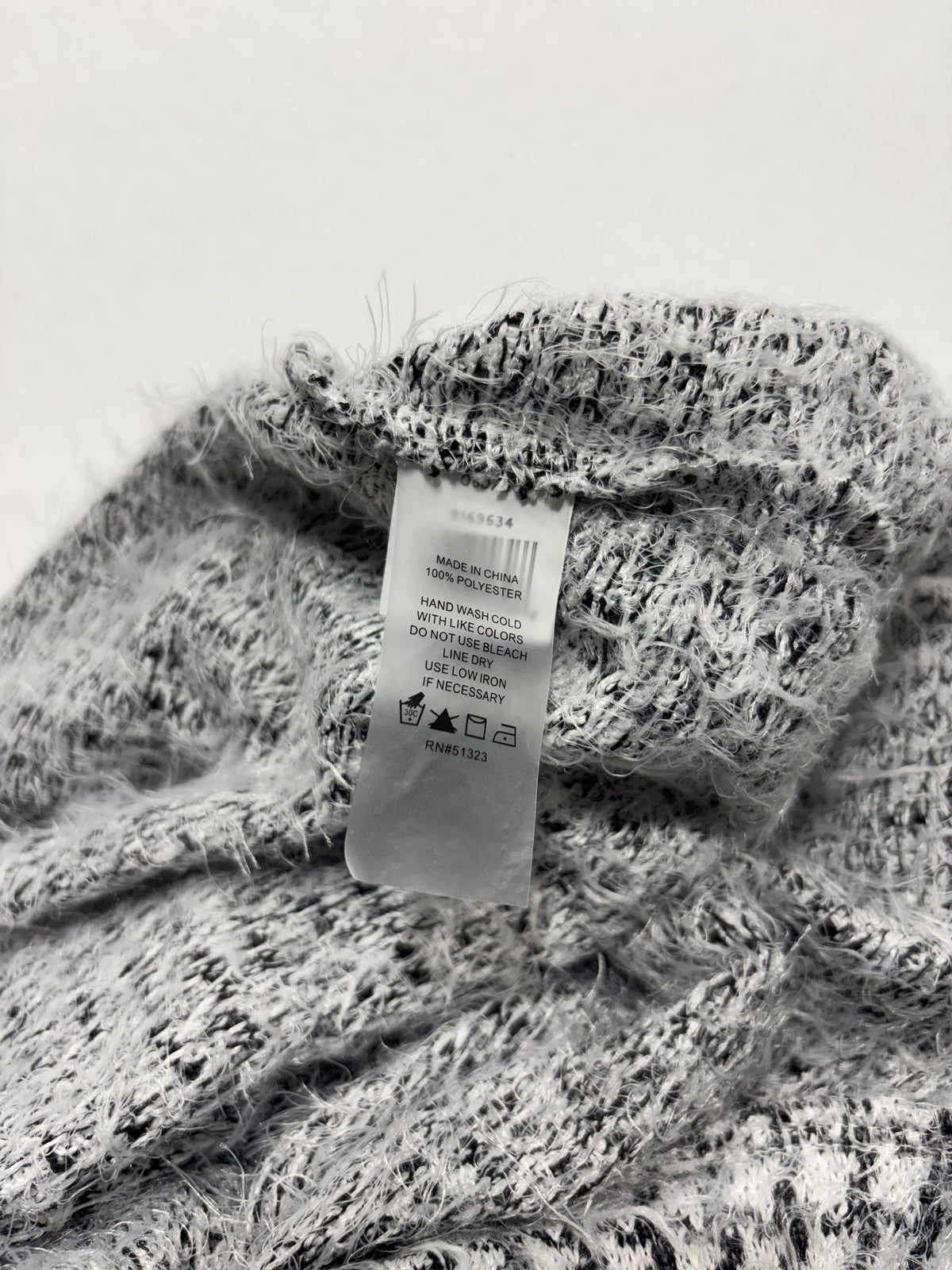 Vince Camuto Sweater Womens Medium Gray Waffle Knit Crew Long Sleeve Pullover