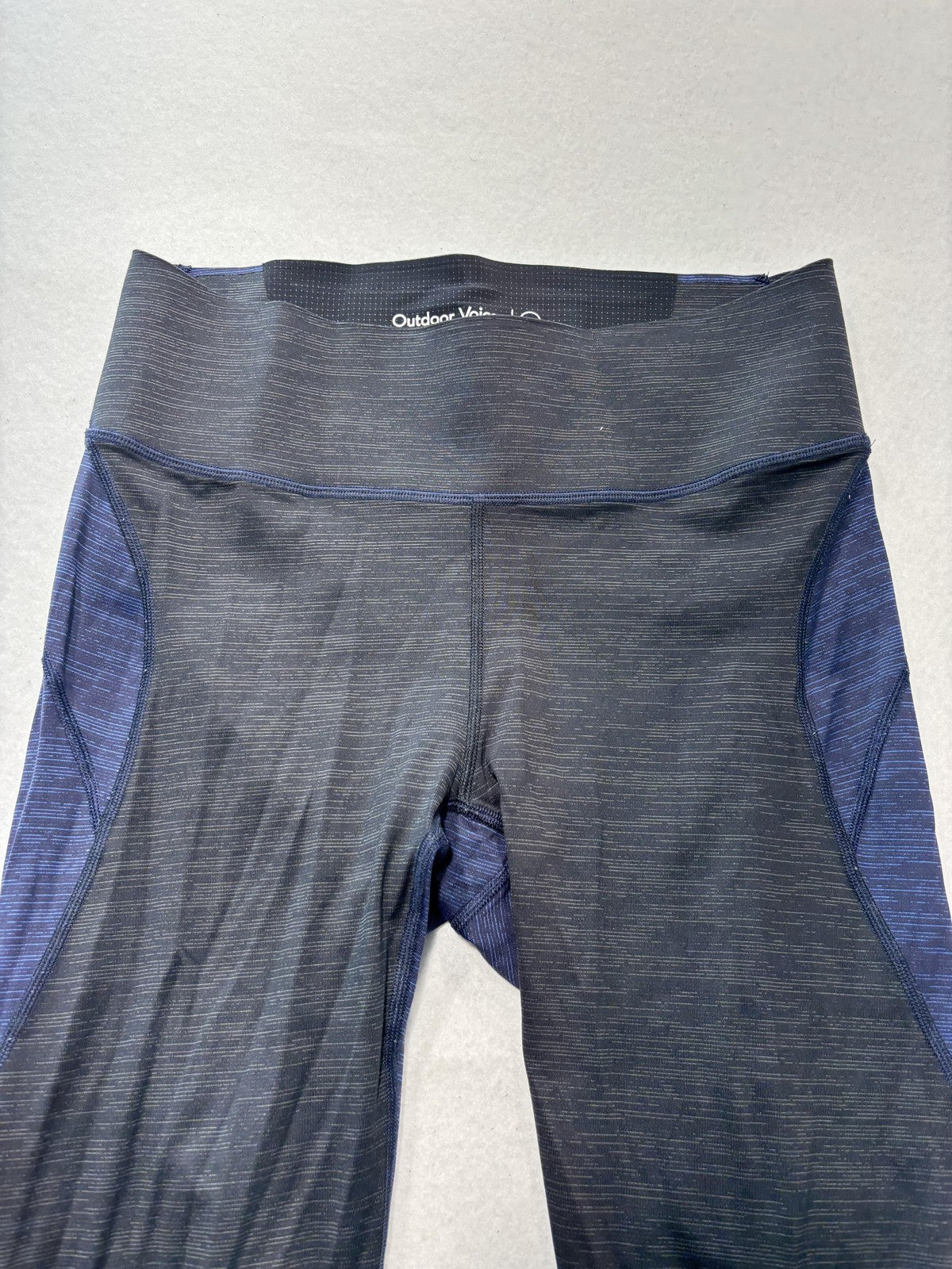 Outdoor Voices Leggings Womens Medium Blue Colorblock High Rise Ankle