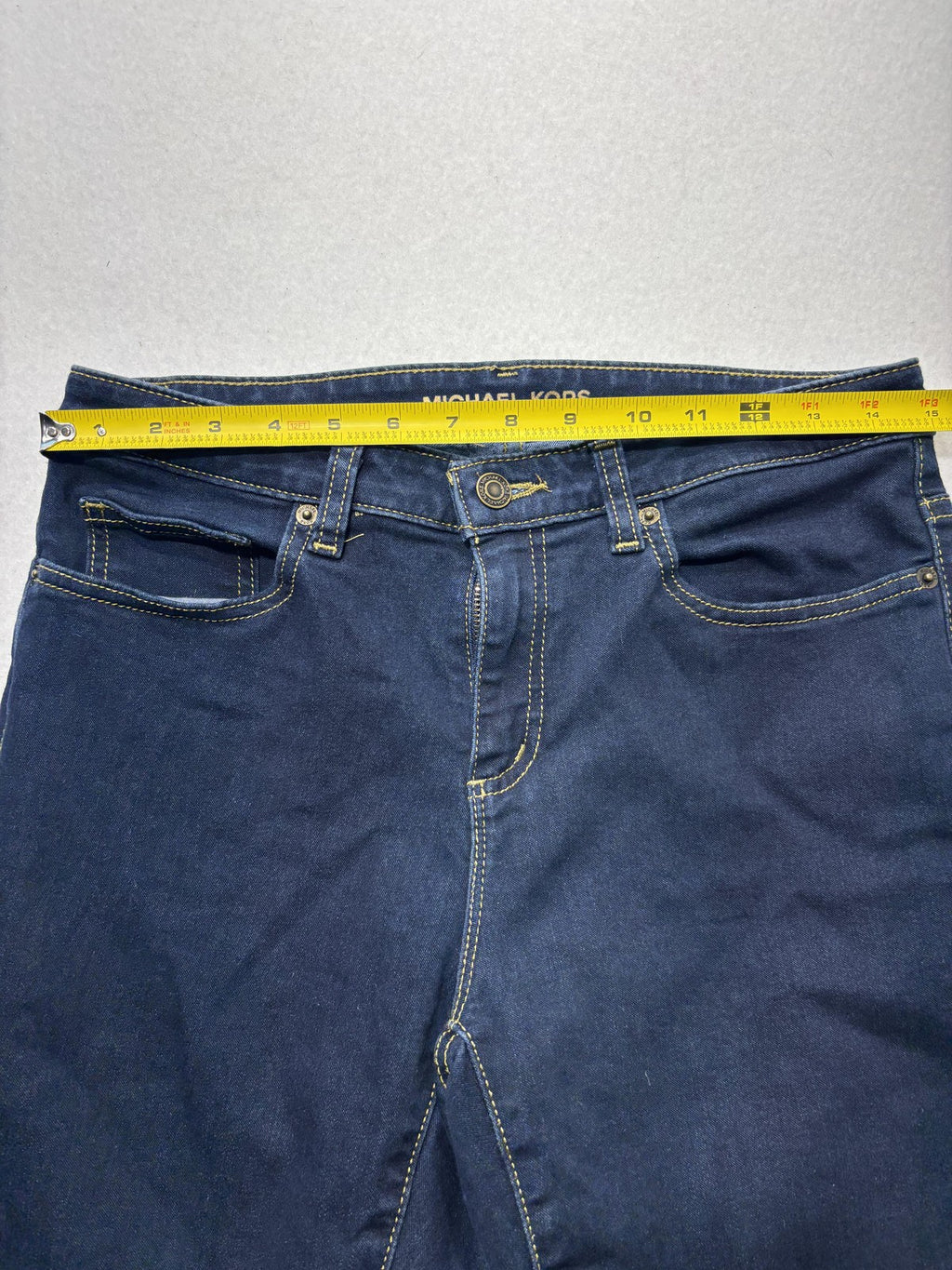 Michael Kors Izzy Skinny Jeans Womens 8 Blue Dark Wash Mid Rise Stretch 30x28.5