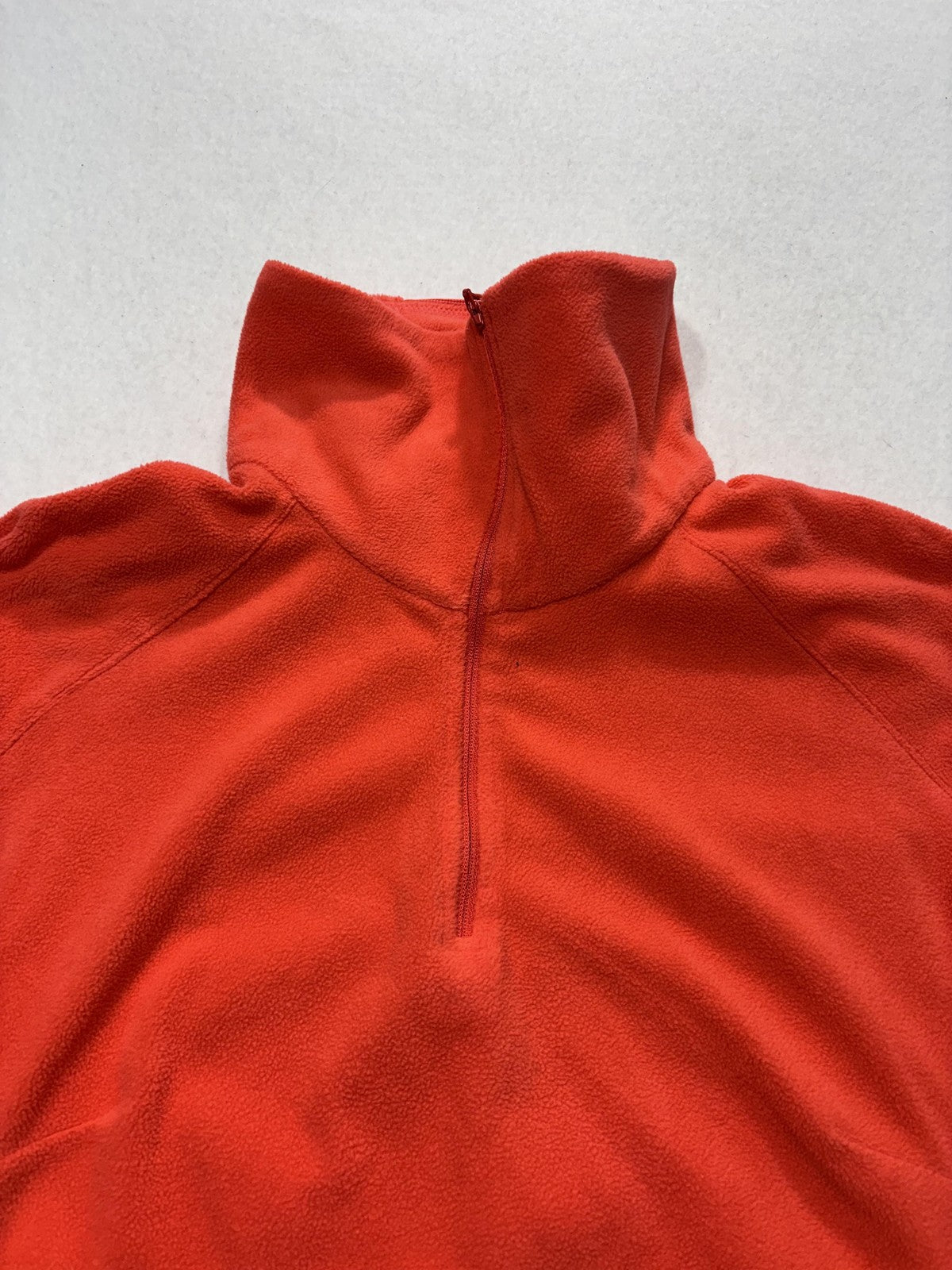 Columbia Pullover Womens Small Orange Fleece 1/4 Zip Mock Neck Long Sleeve Top