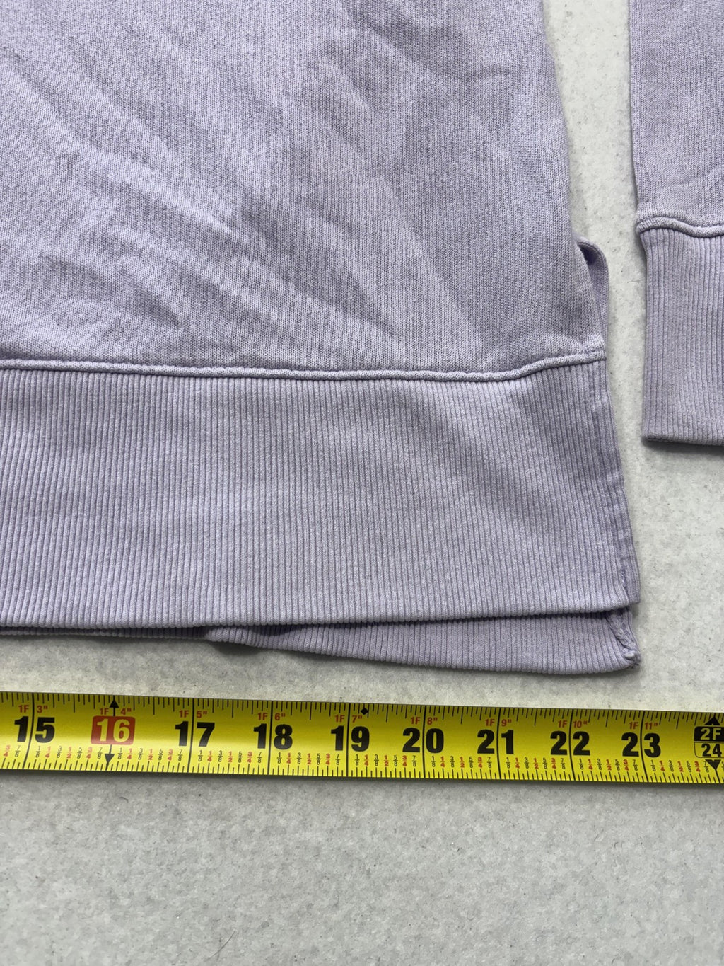 Time And Tru Sweatshirt Womens S Purple Crew Neck Terry Long Sleeve Pullover