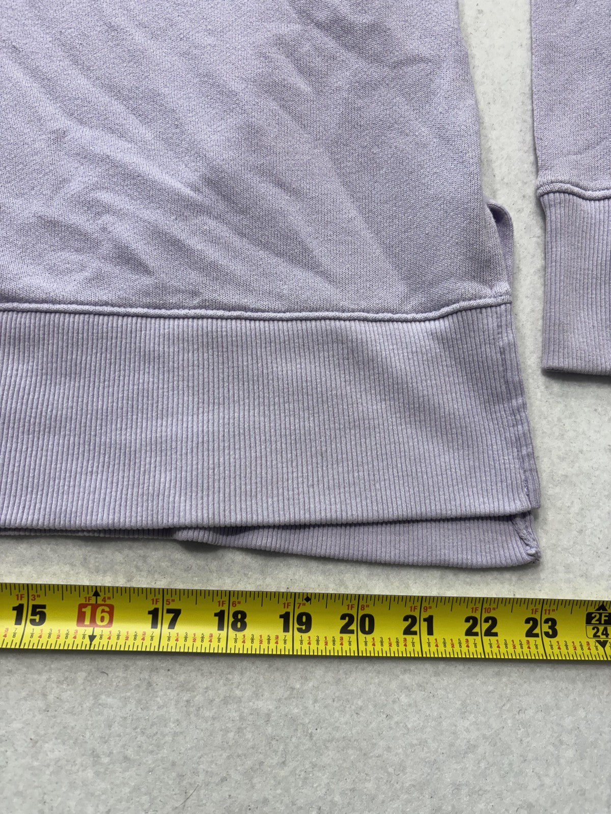 Time And Tru Sweatshirt Womens S Purple Crew Neck Terry Long Sleeve Pullover