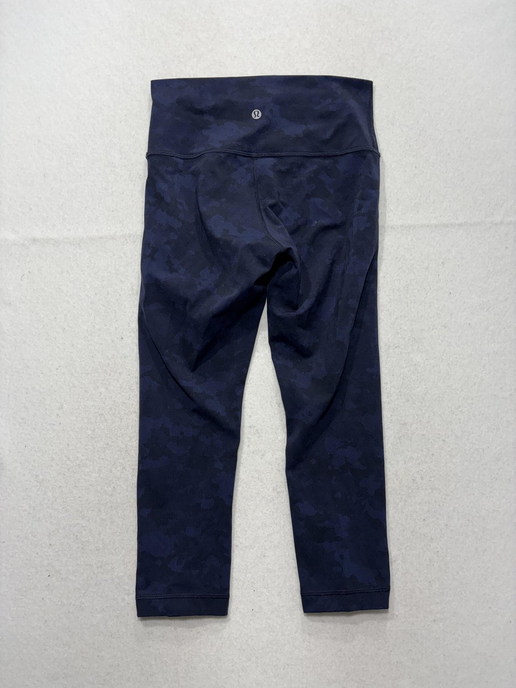 Lululemon Leggings Womens 4 Blue Camo High Rise 21.5" Inseam Capri Yoga Stretch