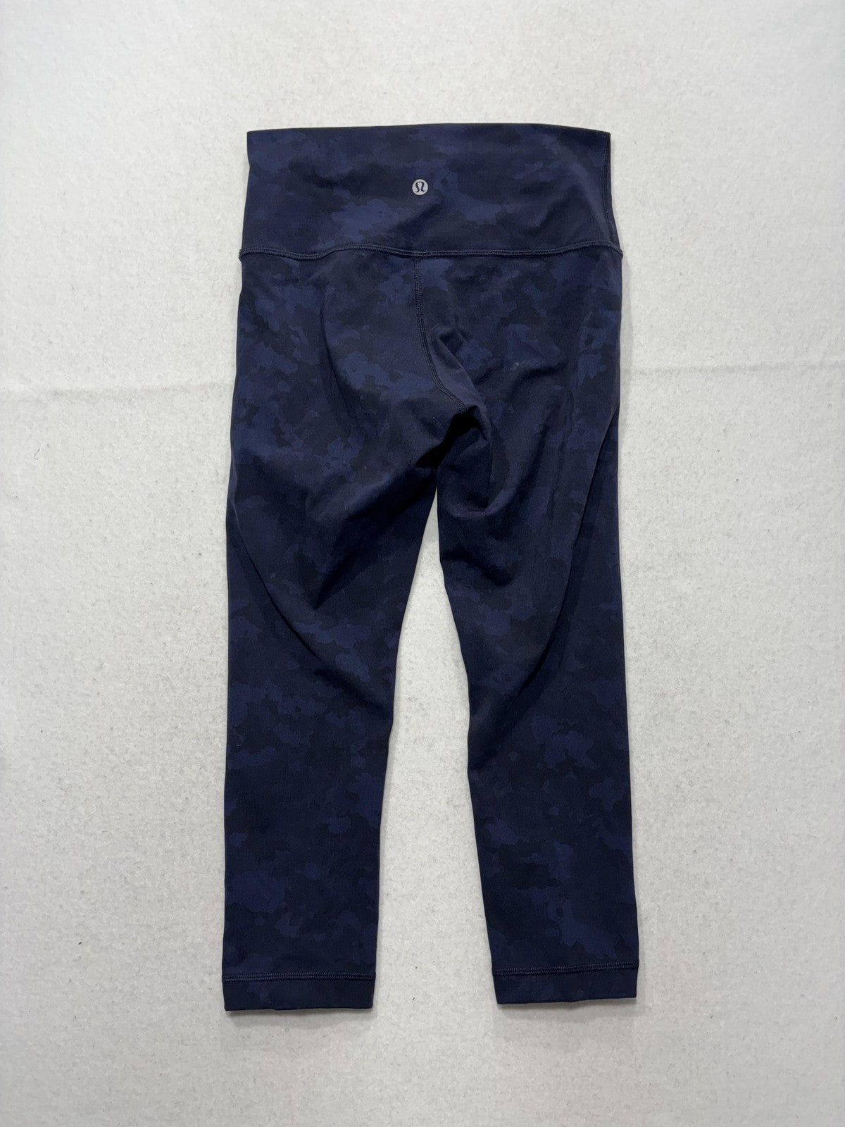 Lululemon Leggings Womens 4 Blue Camo High Rise 21.5" Inseam Capri Yoga Stretch