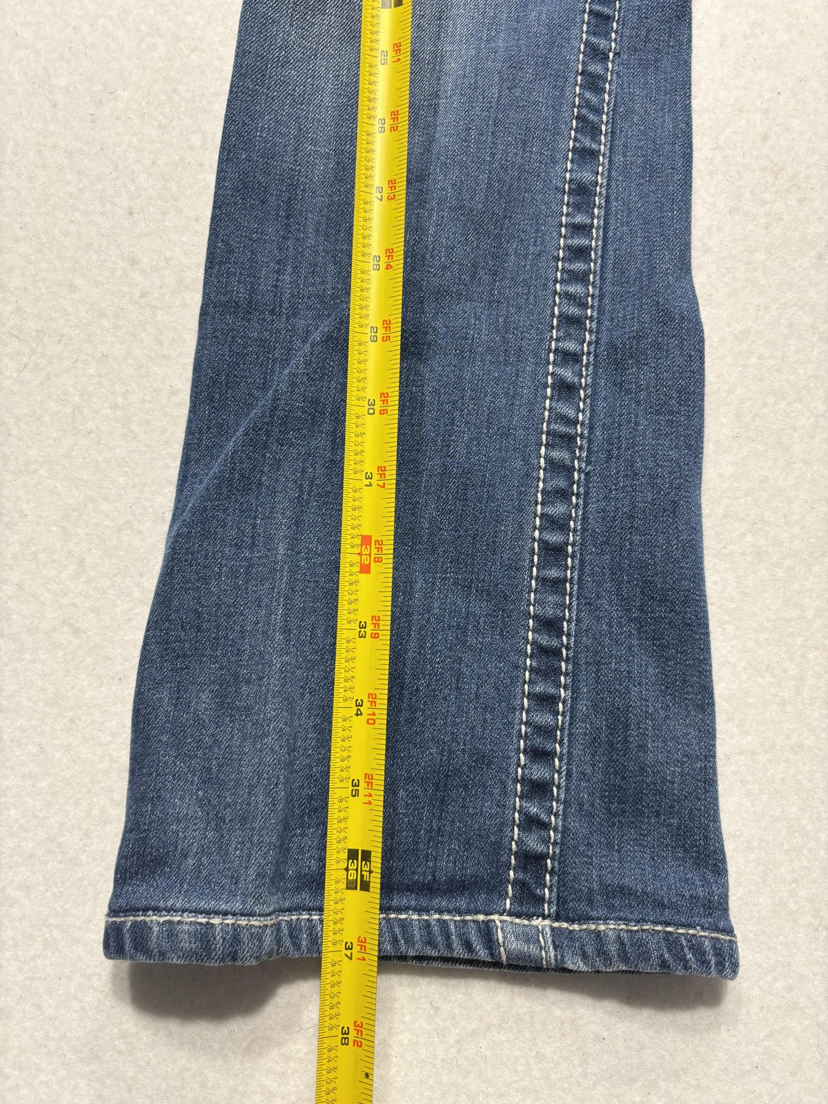 Miss Me Jeans Womens 28 Blue Medium Wash Low Rise Bootcut Embellished 28x31