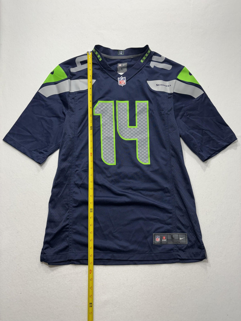 Seattle Seahawks Jersey Mens Large Blue NFL Football Nike DK Metcalf 14 On Field