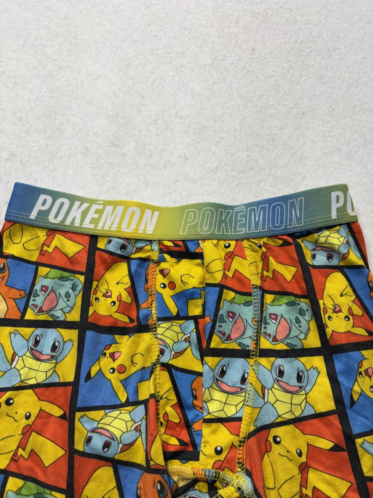 Pokémon Boxer Briefs Boys 10 Multicolor Pikachu Squirtle Stretch Underwear