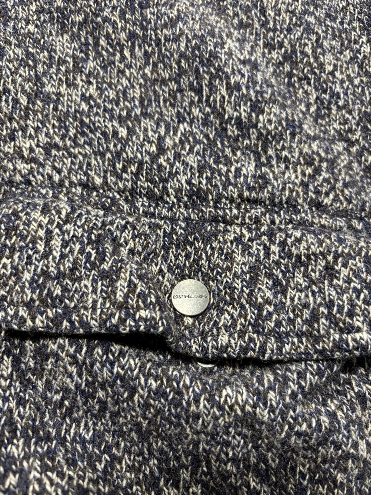 MICHAEL Michael Kors Sweater Womens Medium Gray Hooded Full Zip Knit Pockets