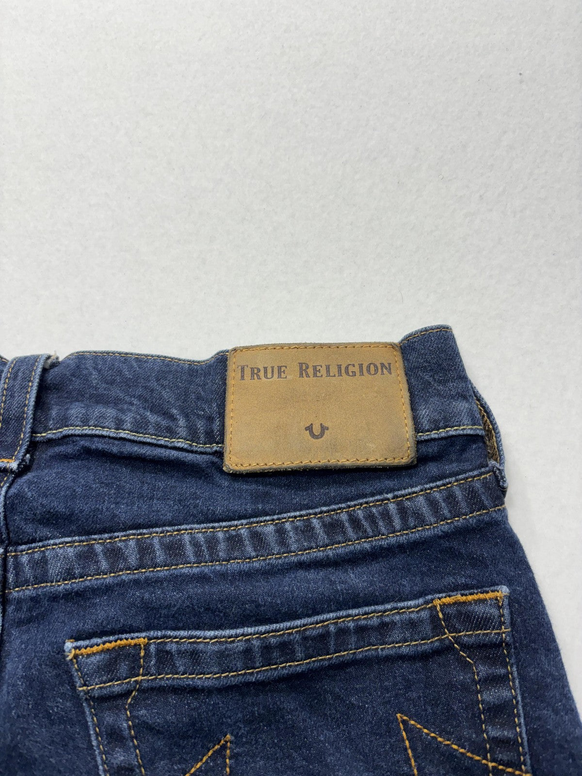 True Religion Bermuda Shorts Mens 31 Blue Ricky Relaxed Denim Stretch 5-Pocket