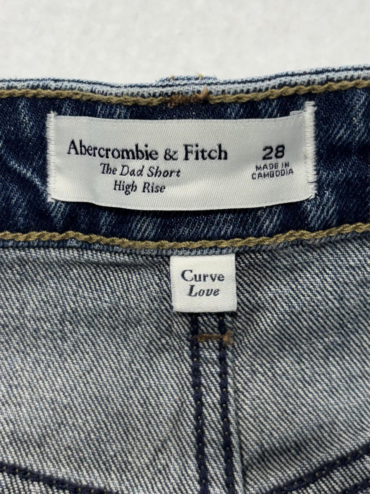 Abercrombie & Fitch Shorts Womens 28 The Dad Short High Rise Denim Curve Love