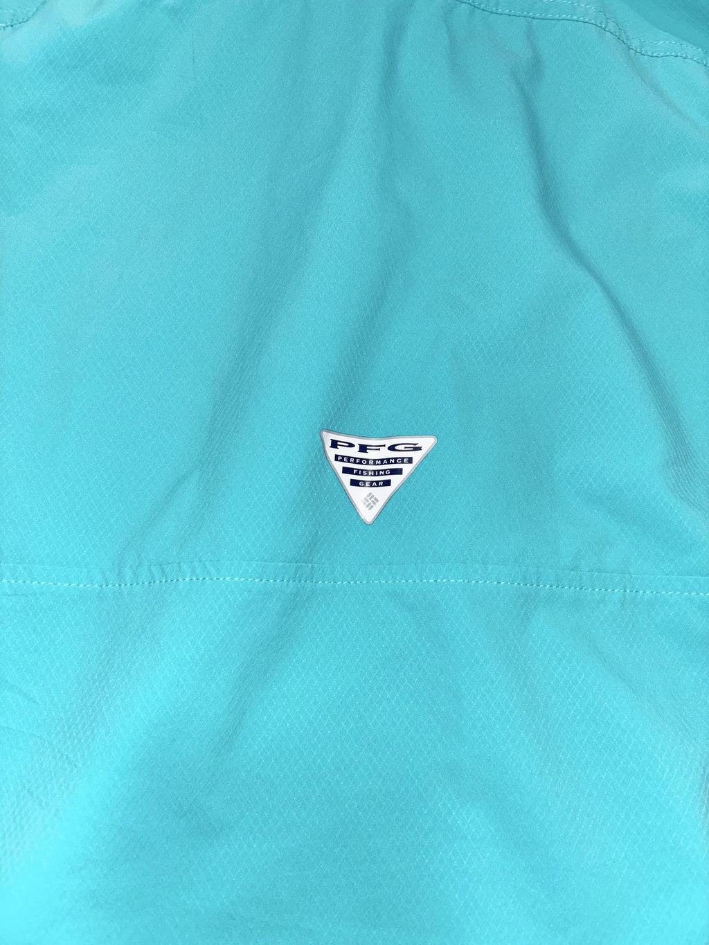 Columbia PFG Omni-Shade Shirt Mens Large Blue Short Sleeve Fishing Button Up