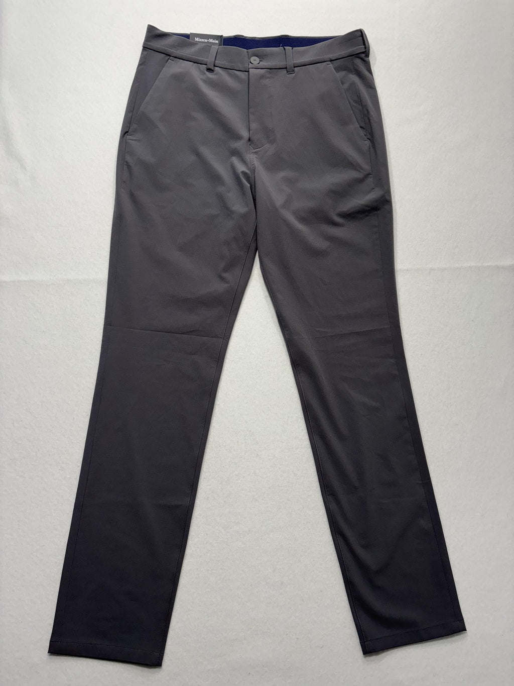 Mizzen+Main Helmsman Chino Pants Mens 32x32 Gray Slim Stretch Travel Casual