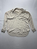 American Eagle Outfitters Blouse Womens XS White V Neck Long Sleeve Tunic Top