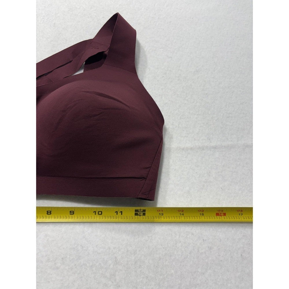Lululemon Enlite Sports Bra Womens 34D Red High Support Crossback Zip Running