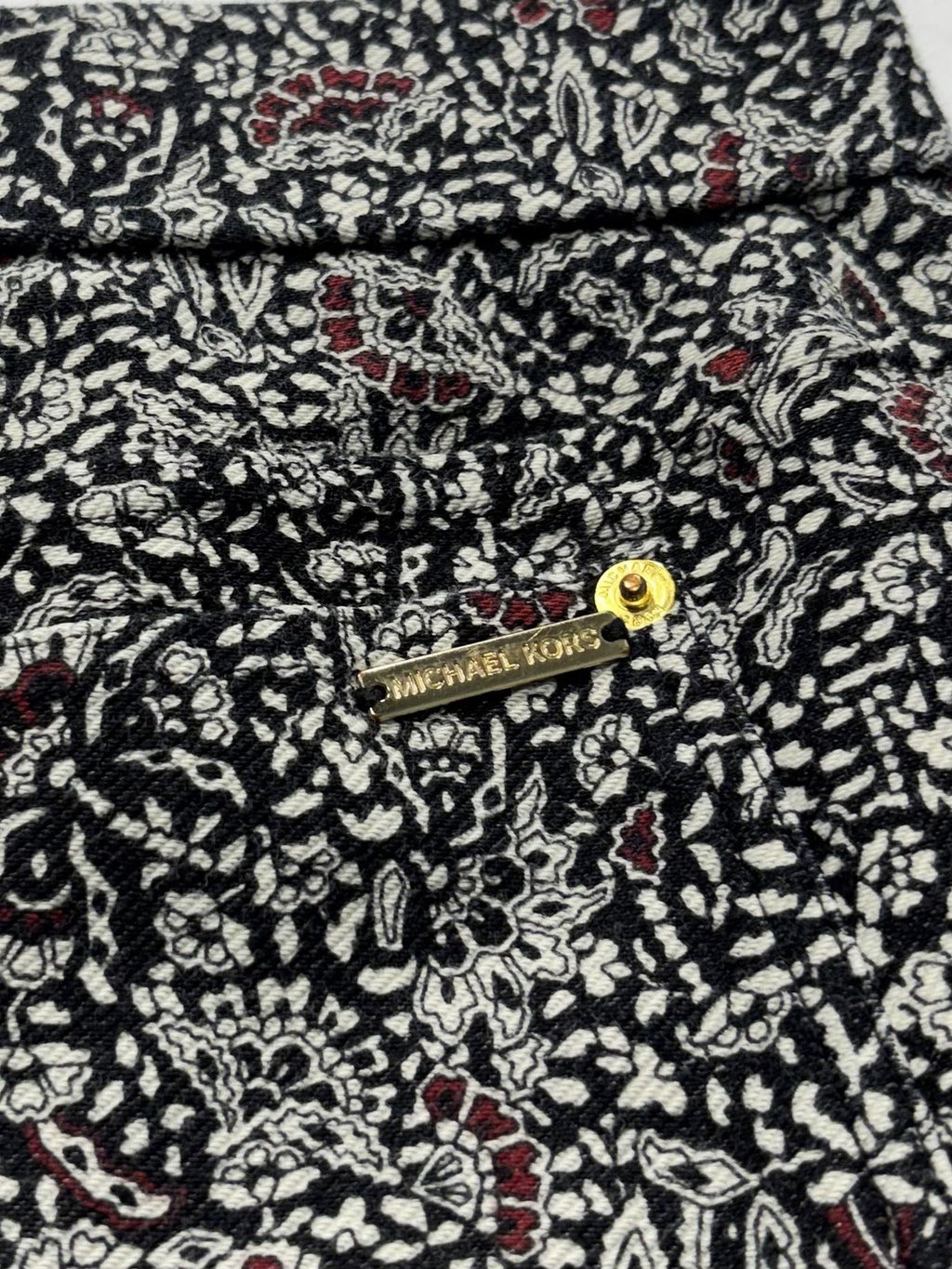 MICHAEL Michael Kors Pants Womens Large Black Paisley Jegging Pull On Stretch