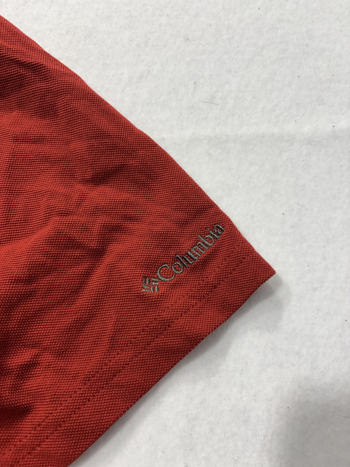 Columbia Omni-Shade Polo Shirt Mens Medium Orange Short Sleeve UV Protection