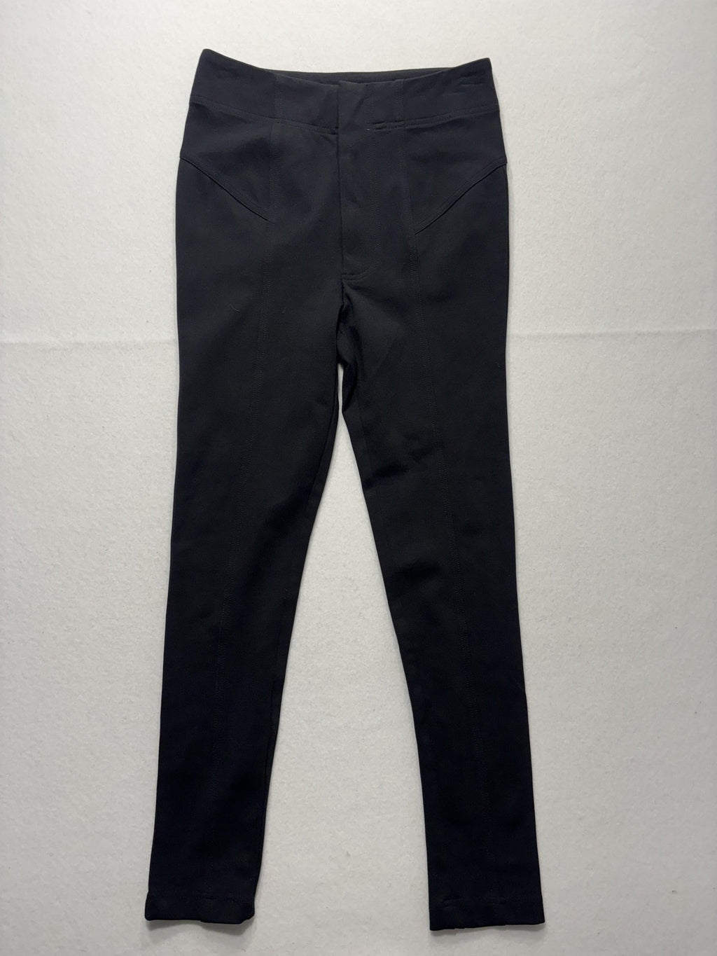 Free People Leggings Womens 6 Black Knit Elastic Waist Ankle Stretch Pull On