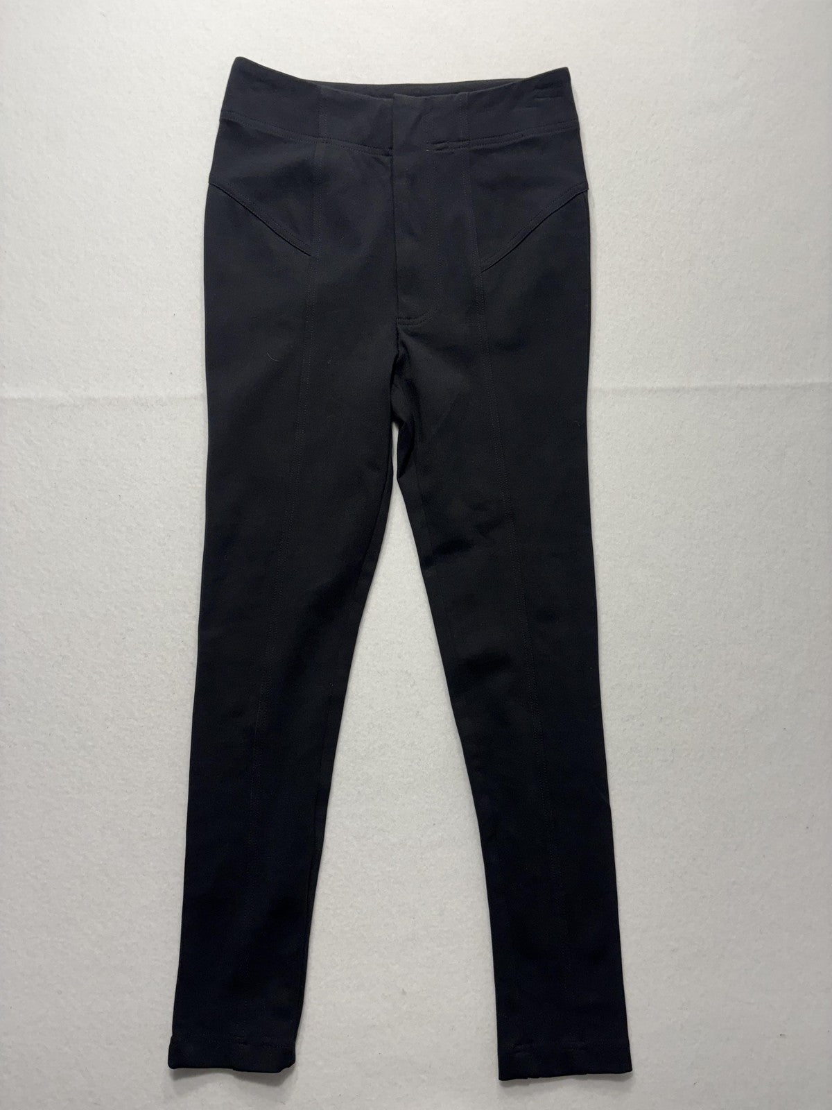 Free People Leggings Womens 6 Black Knit Elastic Waist Ankle Stretch Pull On