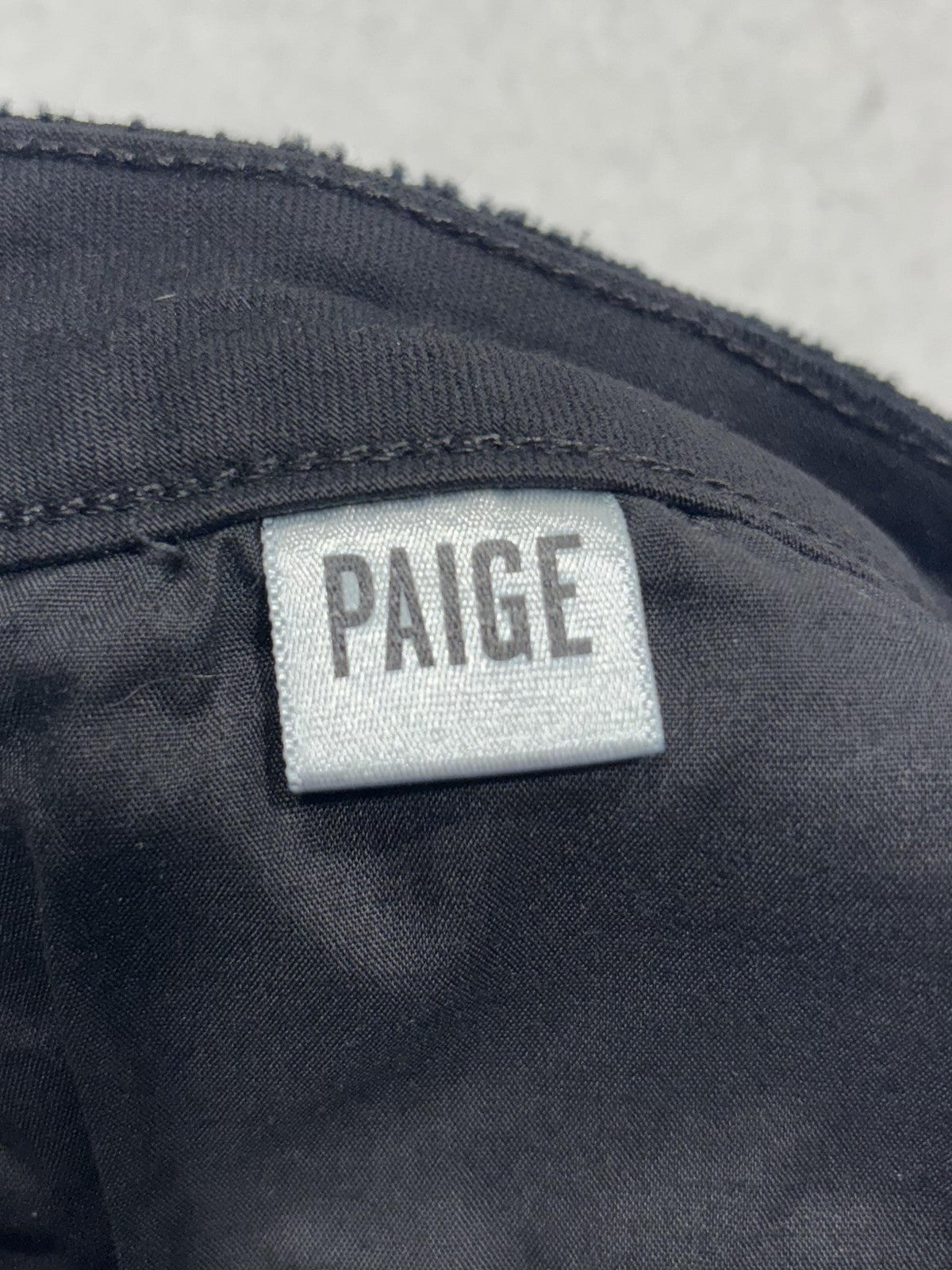 Paige Hoxton Ankle Jeans Womens 34 Black Wash Slim Stretch Distressed 34x28.5