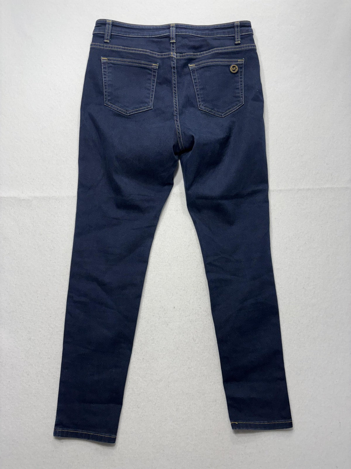 Michael Kors Izzy Skinny Jeans Womens 10 Blue Dark Wash Mid Rise Stretch 32x28