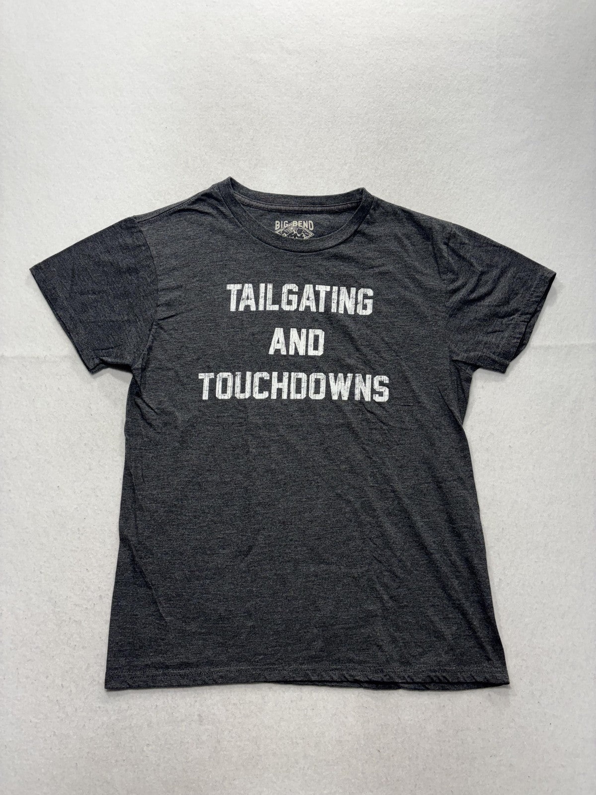 Big Bend Outfitters Shirt Mens Medium Gray Tailgating Touchdowns Graphic Tee
