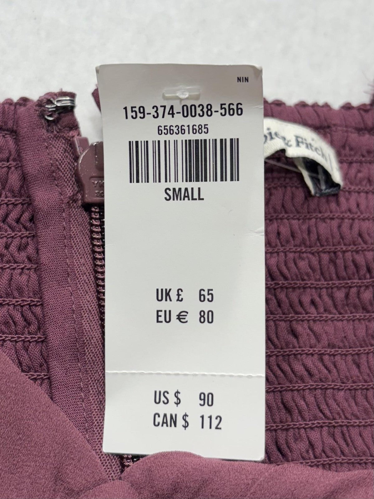 Abercrombie & Fitch Dress Womens Small Purple Sweetheart Puff Sleeve Flare Mini