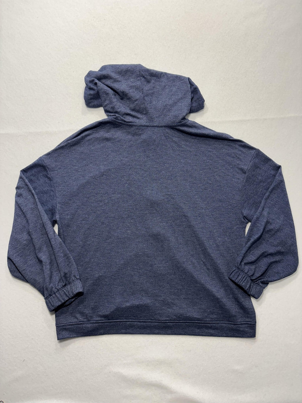 Banana Republic Jacket Womens L Petite Blue Hooded Full Zip Knit Relaxed Casual