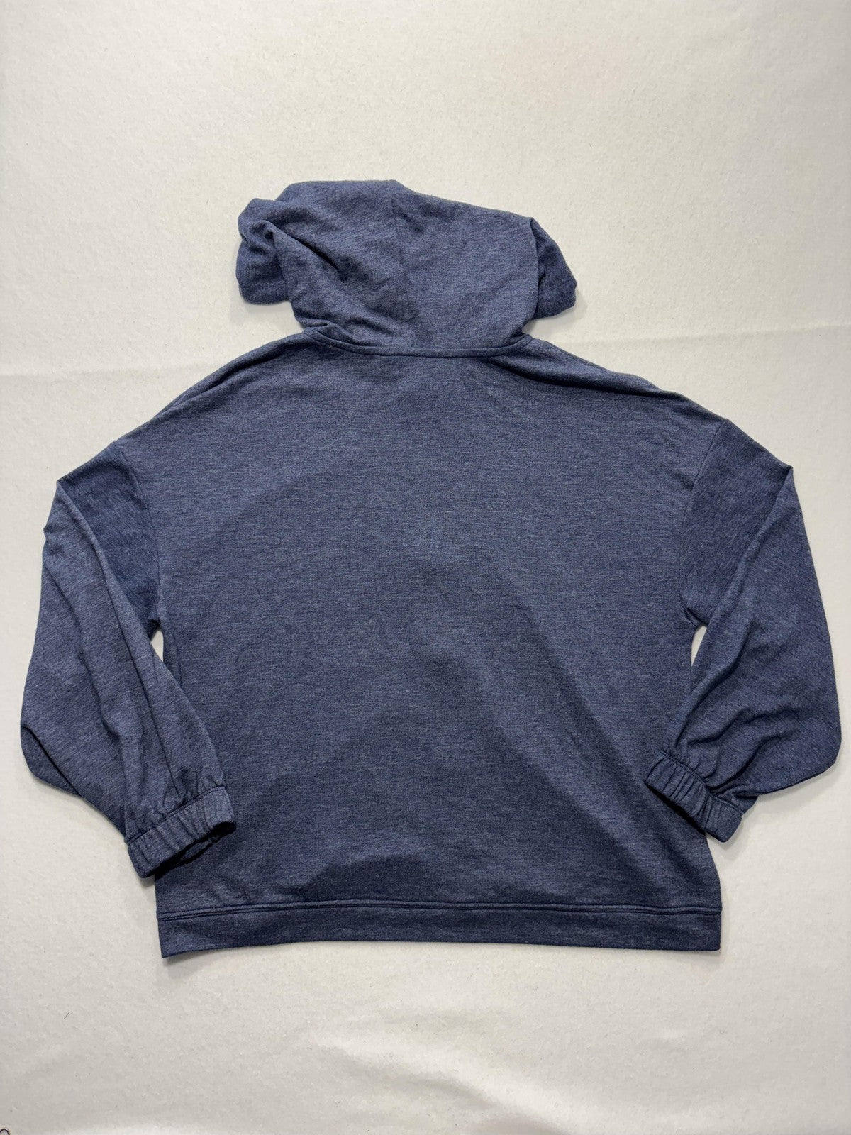 Banana Republic Jacket Womens L Petite Blue Hooded Full Zip Knit Relaxed Casual