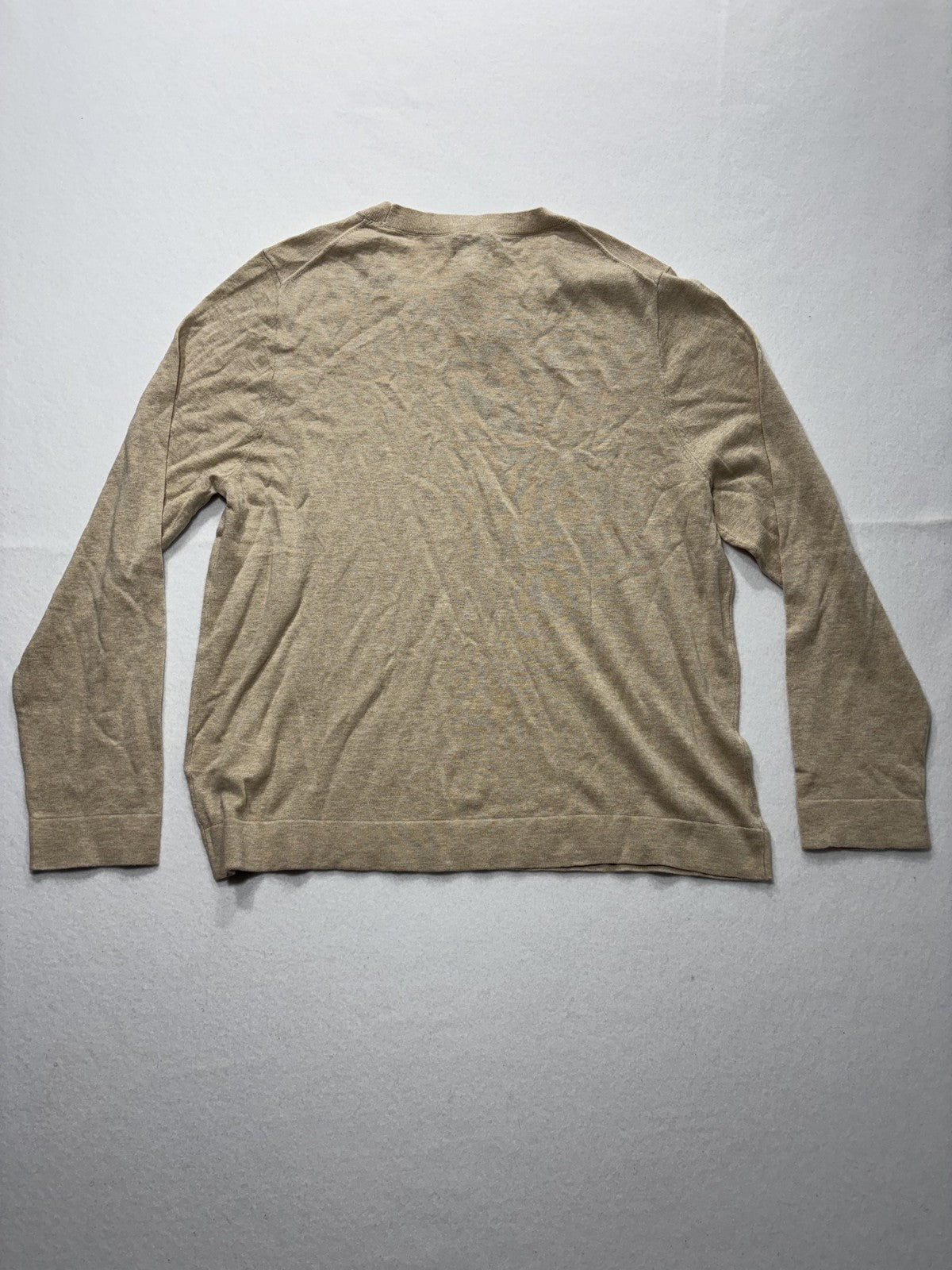 J.Crew Teddie Sweater Womens 2X Plus Beige Knit Crew Long Sleeve Pullover