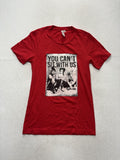 Bella + Canvas Shirt Womens S Red Crew Neck You Can't Sit With Us Graphic Tee
