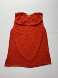MICHAEL Michael Kors Tank Womens Medium Red Henley Sleeveless Basic Jersey Top