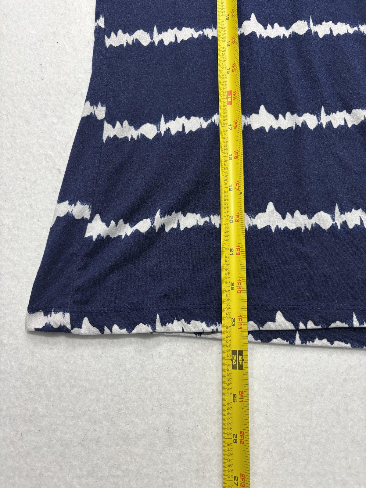 Poof Shirt Womens Medium Blue Stripe Scoop Neck Strap Casual Short Sleeve Tee