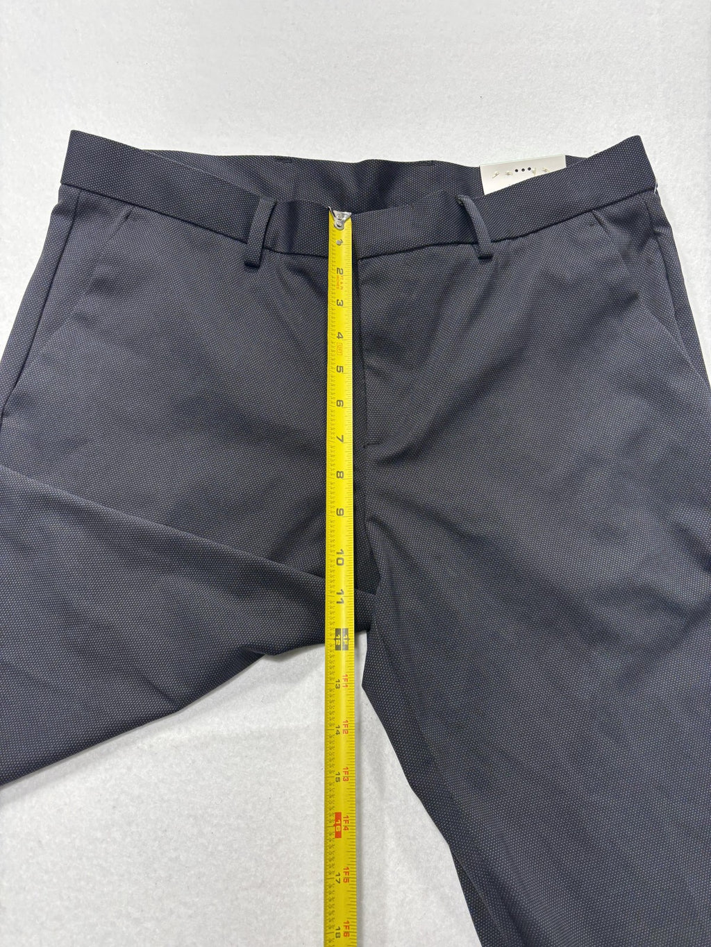 Perry Ellis Portfolio Dress Pants Mens 34x32 Gray Very Slim Travel Luxe Stretch