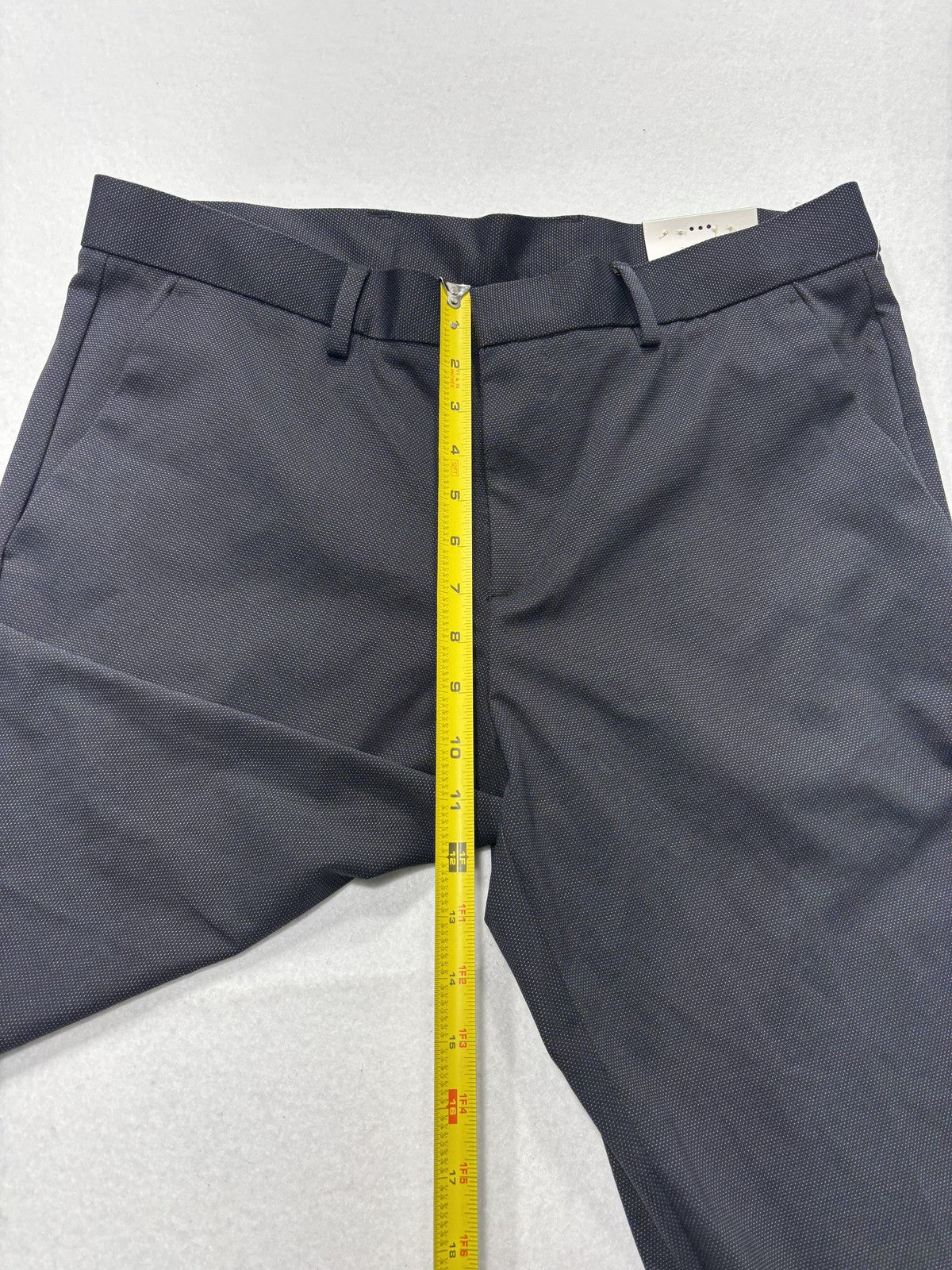 Perry Ellis Portfolio Dress Pants Mens 34x32 Gray Very Slim Travel Luxe Stretch