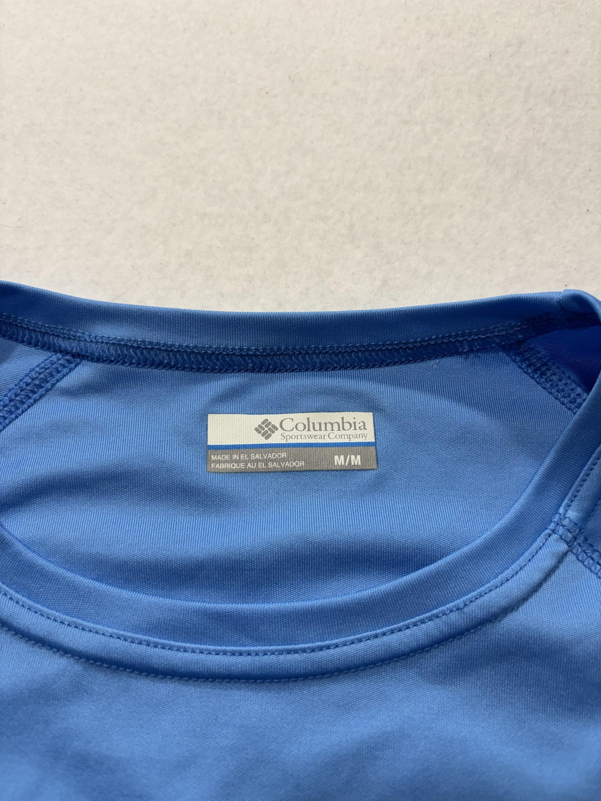 Columbia PFG Omni-Shade Shirt Mens Medium Blue Long Sleeve Fishing Lightweight