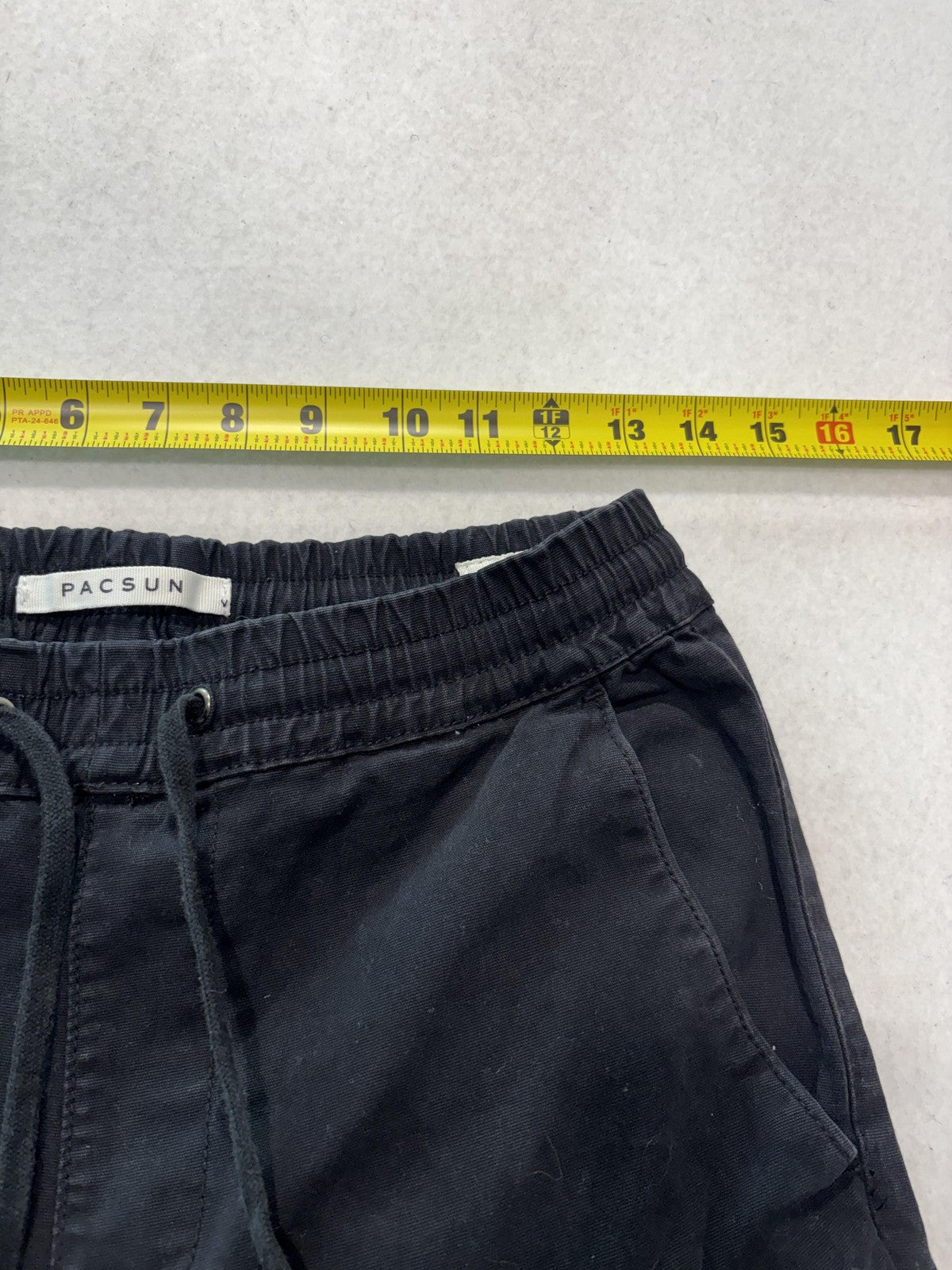 PacSun Mens Black Slim Tapered Cargo Jogger Pants Elastic Waist 28x28 XS