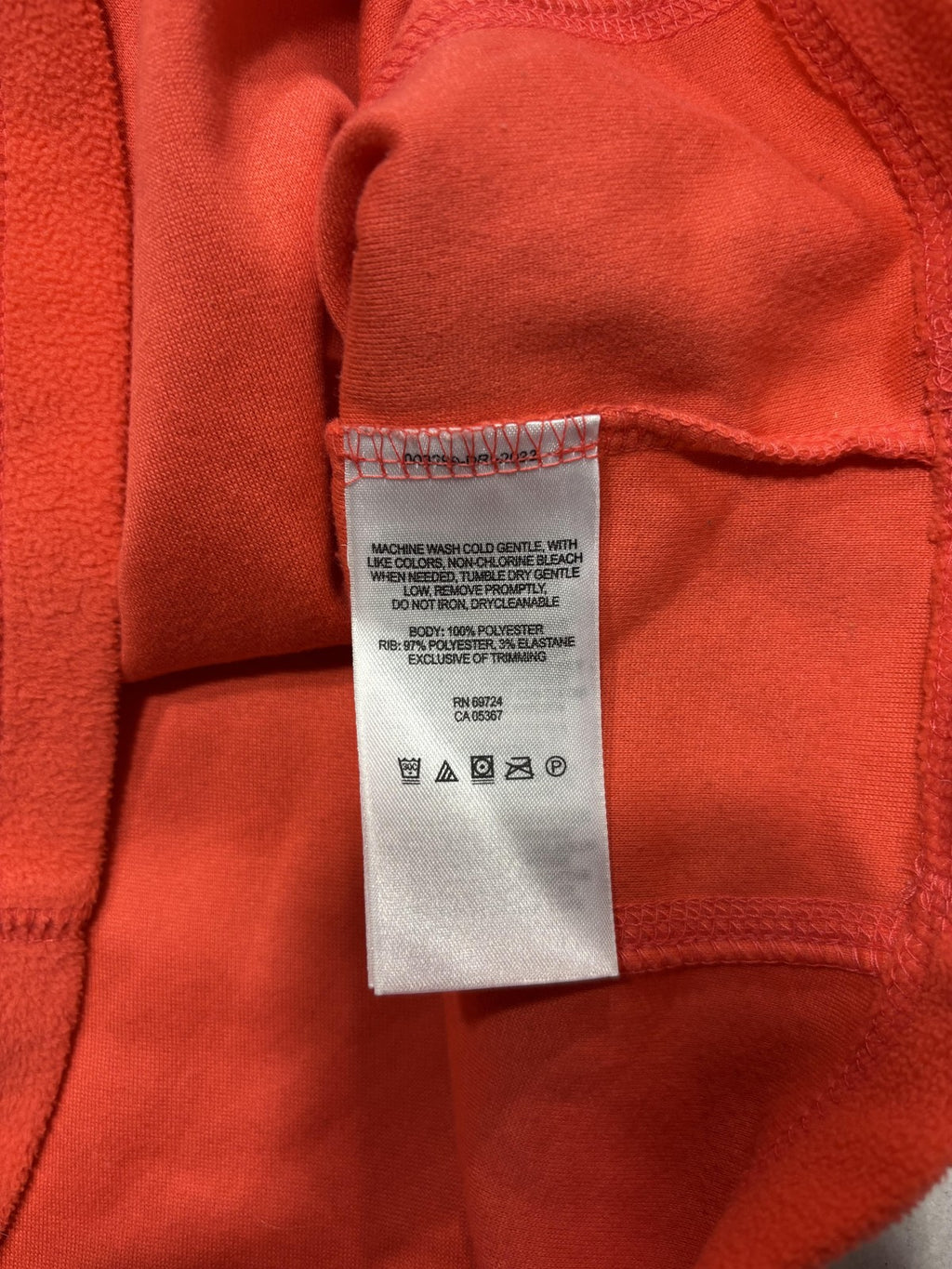 Columbia Pullover Womens Small Orange Fleece 1/4 Zip Mock Neck Long Sleeve Top