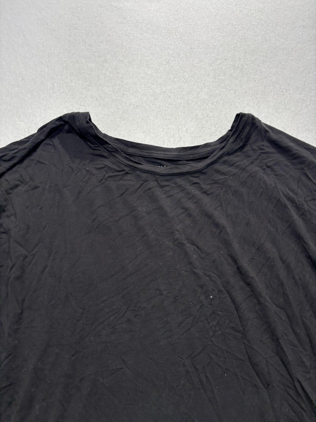 Time And Tru Shirt Womens XL Black Scoop Neck Short Sleeve Tunic Tee Casual
