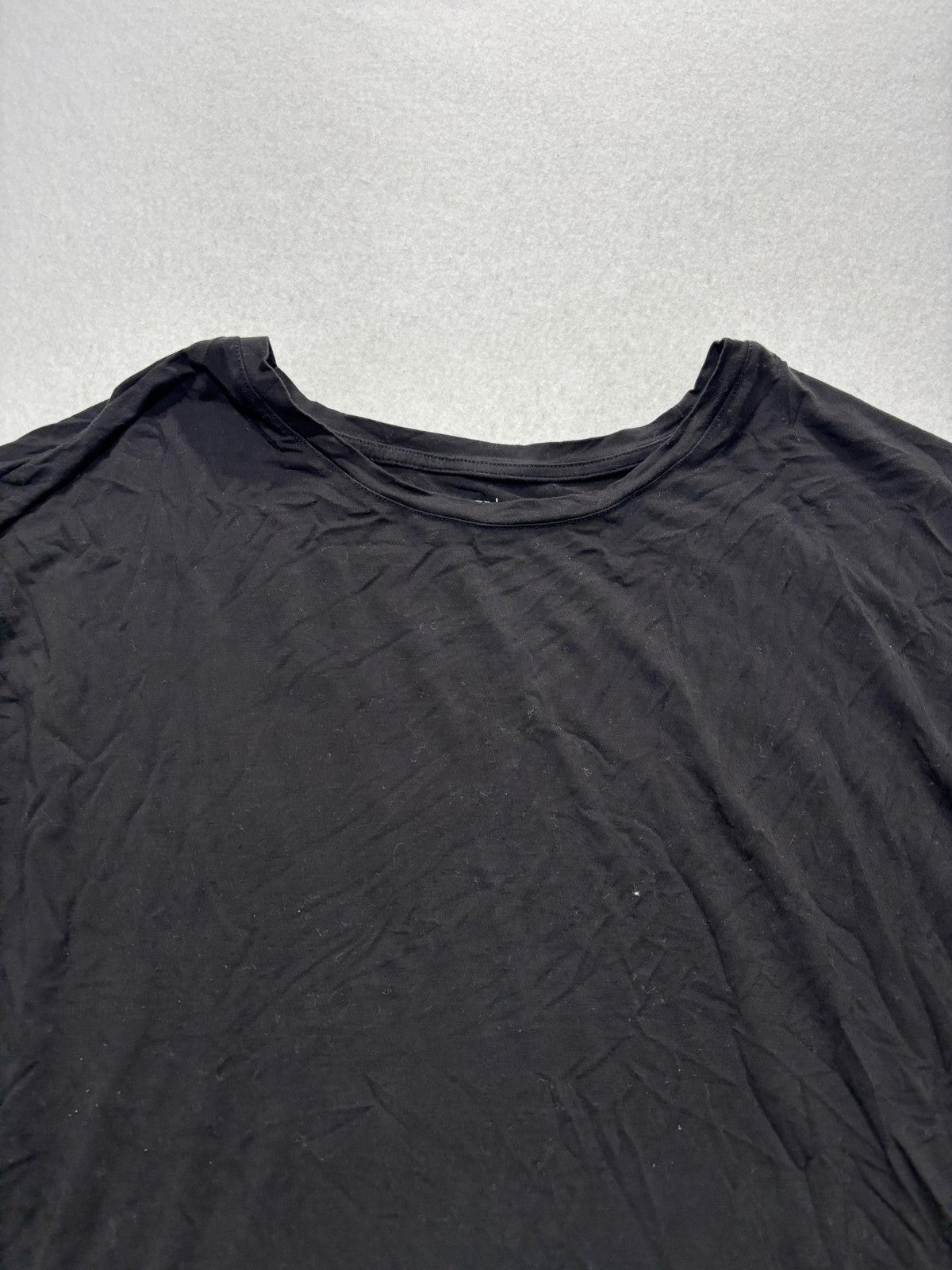 Time And Tru Shirt Womens XL Black Scoop Neck Short Sleeve Tunic Tee Casual