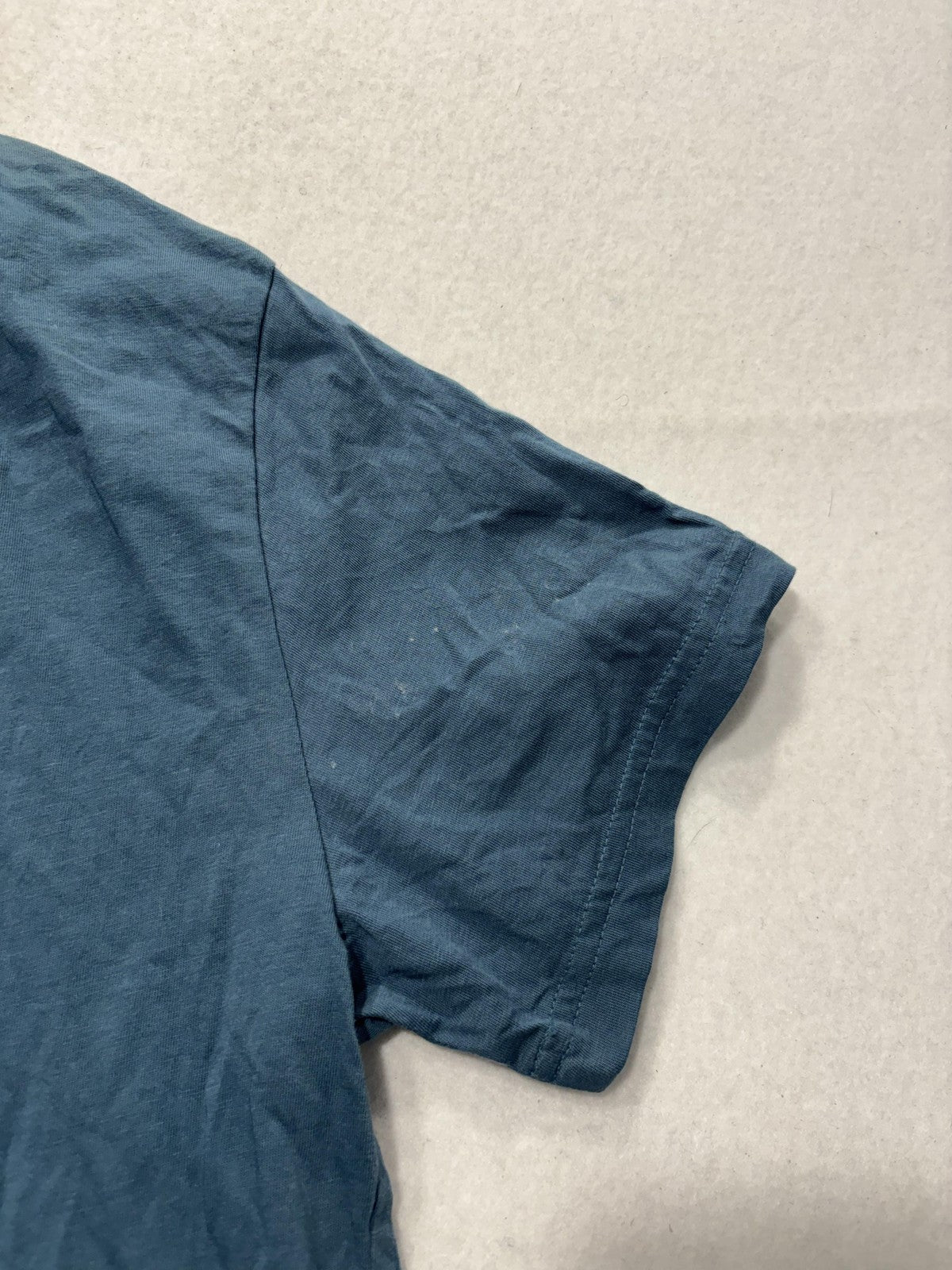 H&M Essentials Shirt Mens Small Blue No 7 Regular Fit Crew Neck Cotton Tee